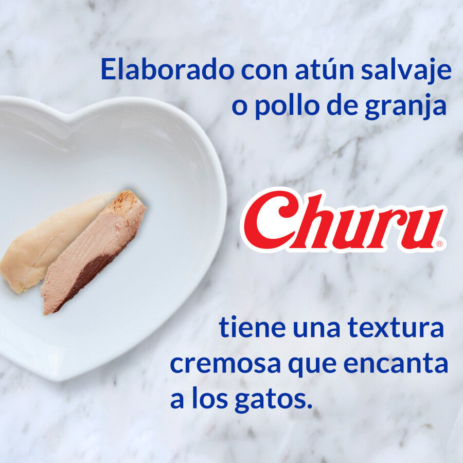 4 saquetas x 14 g Churu Snack Cremoso de Frango com Gambas para gatos, , large Imagem n&uacute;mero 5