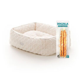 Pack Cama Leeby + Snack de Frango Dogzilla para C&atilde;es