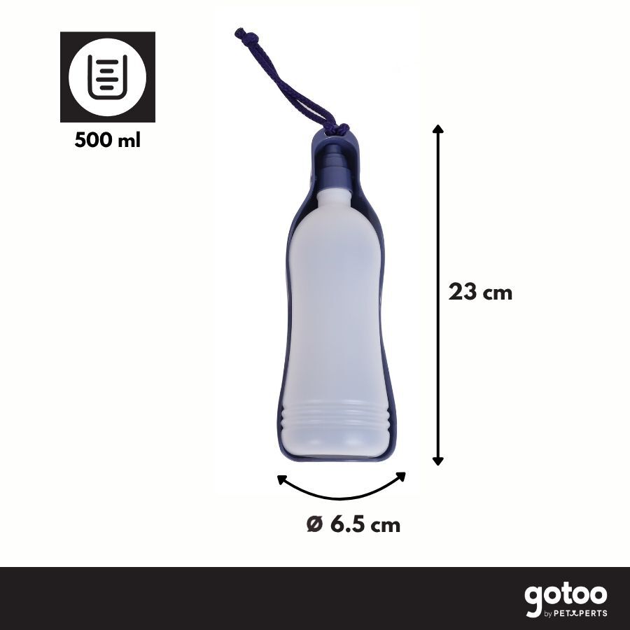Gotoo Garrafa Bebedouro Port&aacute;til em Pl&aacute;stico Azul para c&atilde;es e gatos, , large Imagem n&uacute;mero 4