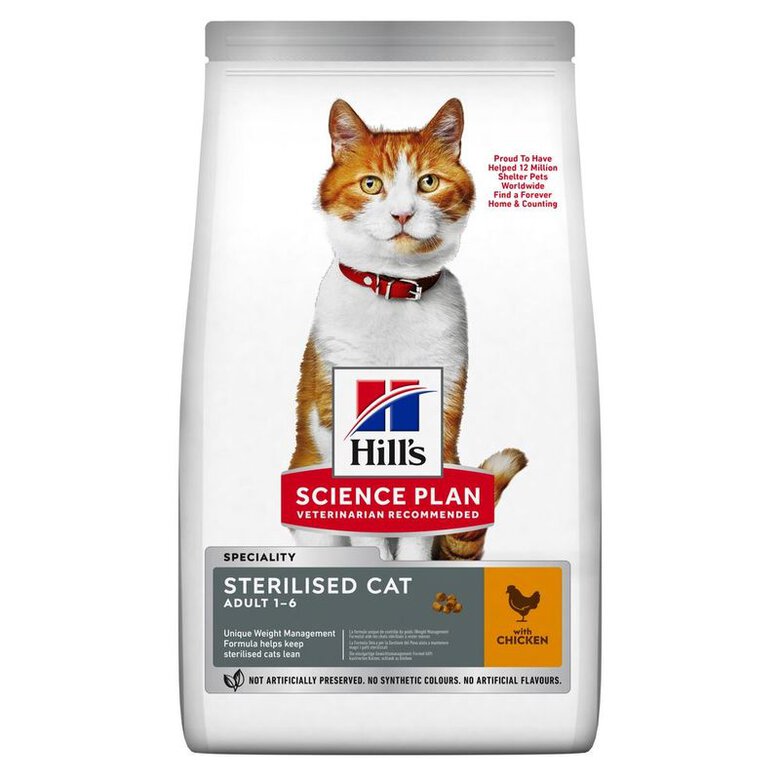 15 kg Hill's Science Plan Sterilised Adult Frango ração para gatos,  Imagem número 1 15 kg Hill's Science Plan Sterilised Adult Frango ração para gatos, , large Imagem número 1
