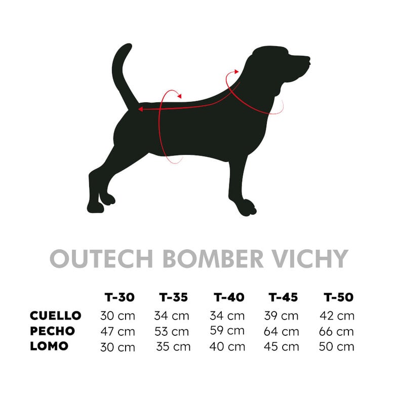 Outech Casaco Bomber Vichy Navy para cães,  Imagem número 7 Outech Casaco Bomber Vichy Navy para cães, , large Imagem número 7