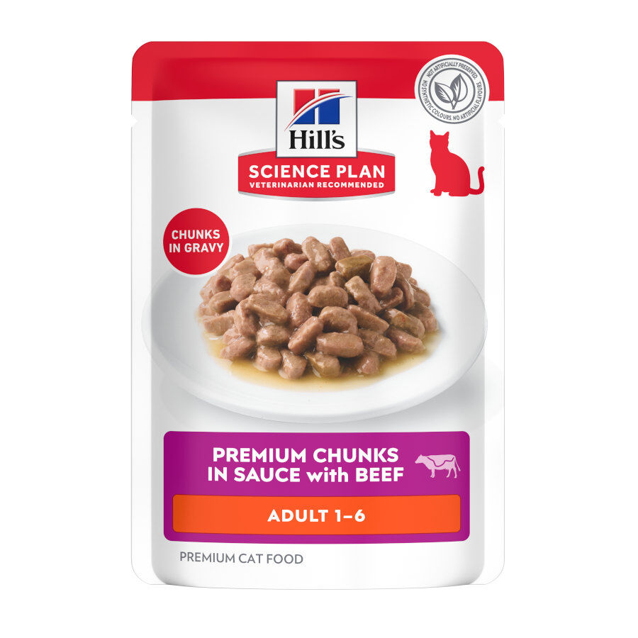 85 g Hill's Science Plan Adult Vitela Saqueta em Molho para gatos, , large Imagem n&uacute;mero 1