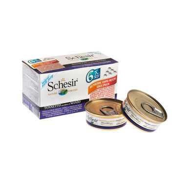 Schesir Nature Atum e Bife de Boi em Geleia lata para gatos
