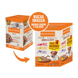 Nature's Variety Adult Mini Pat&ecirc; saqueta para c&atilde;es