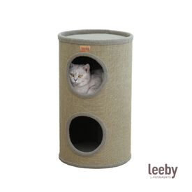 Leeby BonBon barril arranhador com cama nido para gatos
