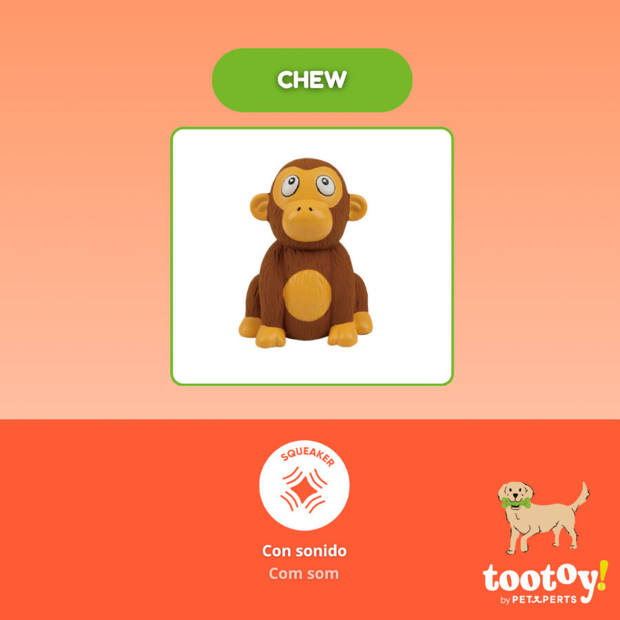 Tootoy! Chew Mordedor Macaquinho Chimpanz&eacute; para c&atilde;es, , large Imagem n&uacute;mero 3