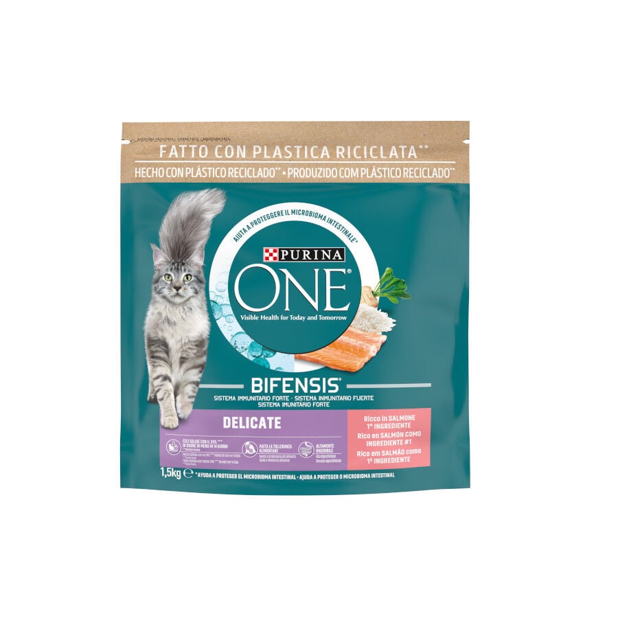1.5 kg Purina One Adult Bifensis Sensible Salm&atilde;o ra&ccedil;&atilde;o para gatos , , large Imagem n&uacute;mero 1