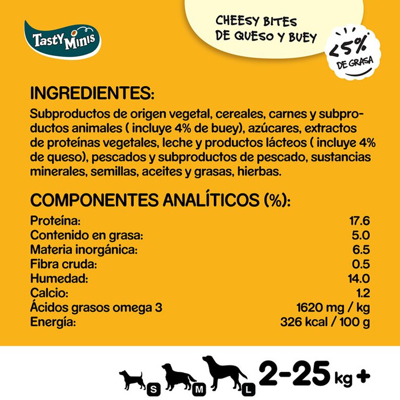 Pedigree Tasty Mini Snacks Sabor Queijo e Boi para Cães, , large image number null