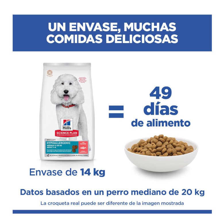 Hill's Science Plan Adult Medium Hypoallergenic Salmão ração para cães,  Imagem número 5 Hill's Science Plan Adult Medium Hypoallergenic Salmão ração para cães, , large Imagem número 5