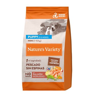 Nature’s Variety No Grain Puppy Mini Salmão da Noruega ração para cachorros