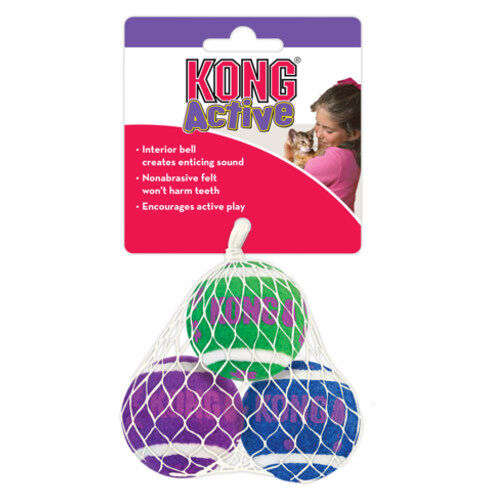 Kong Active pelotas de tenis juguete para gatos Imagem n&uacute;mero 1