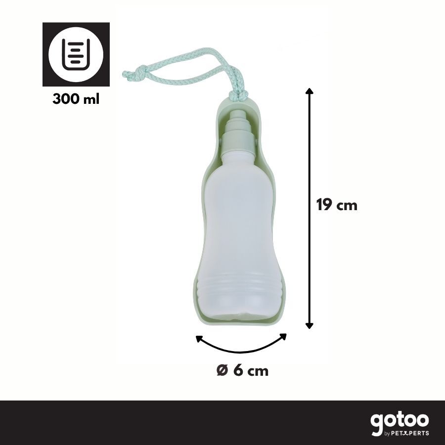 Gotoo Garrafa Bebedouro Port&aacute;til em Pl&aacute;stico Verde para c&atilde;es e gatos, , large Imagem n&uacute;mero 4