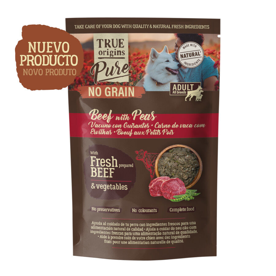 True Origins Pure Comida h&uacute;mida de bovino com ervilhas para c&atilde;es , , large Imagem n&uacute;mero 2