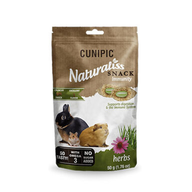 Cunipic Naturaliss Immunity Petiscos de ervas para roedores