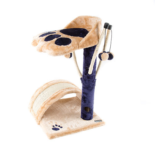 Flamingo rascador con cuna de peluche para gatos Imagem n&uacute;mero 1