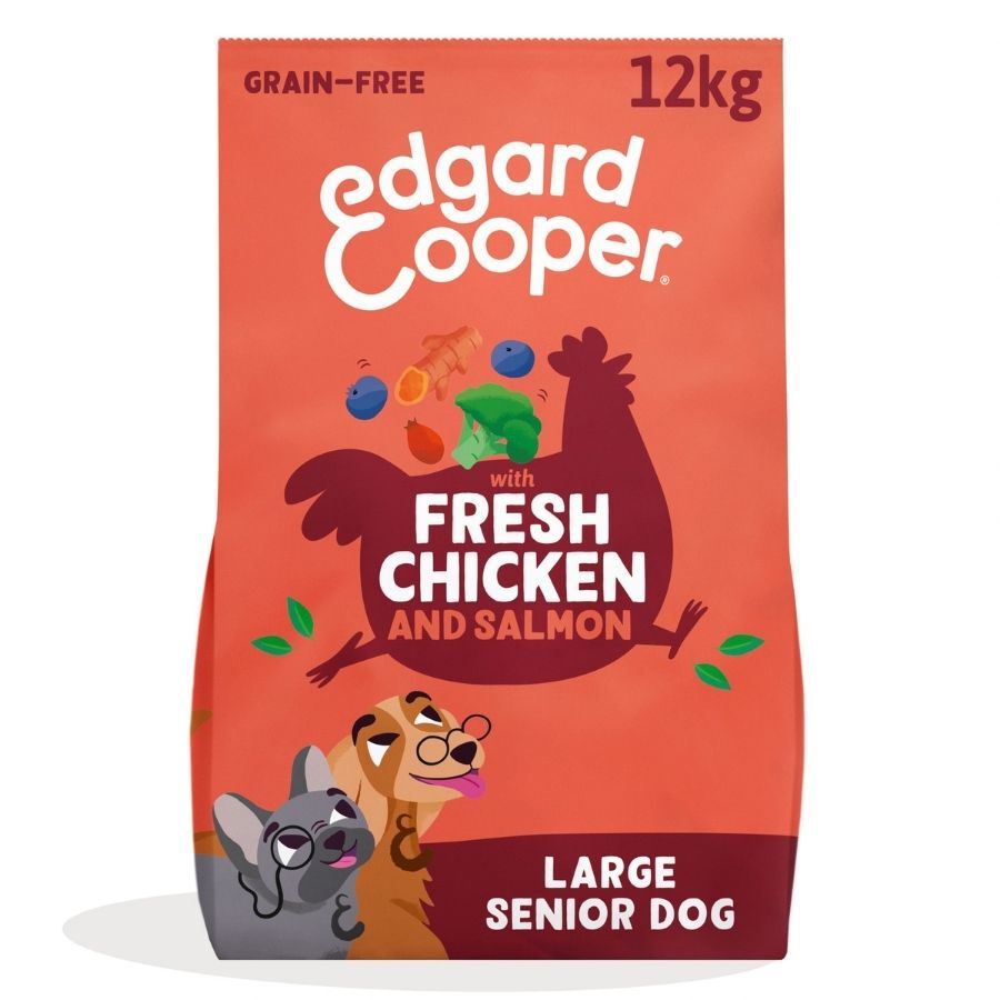 12 kg Edgard & Cooper Senior Salm&atilde;o da Noruega e Frango ra&ccedil;&atilde;o para c&atilde;es, , large Imagem n&uacute;mero 1