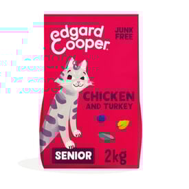 Edgard & Cooper Senior Frango e Peru ração para gatos