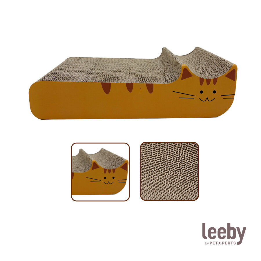Leeby Kira arranhador de cart&atilde;o laranja para gatos, , large Imagem n&uacute;mero 6