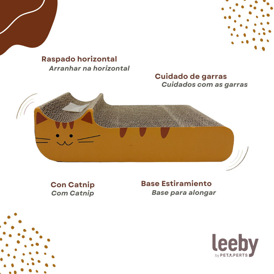 Leeby Kira arranhador de cart&atilde;o laranja para gatos, , large Imagem n&uacute;mero 4