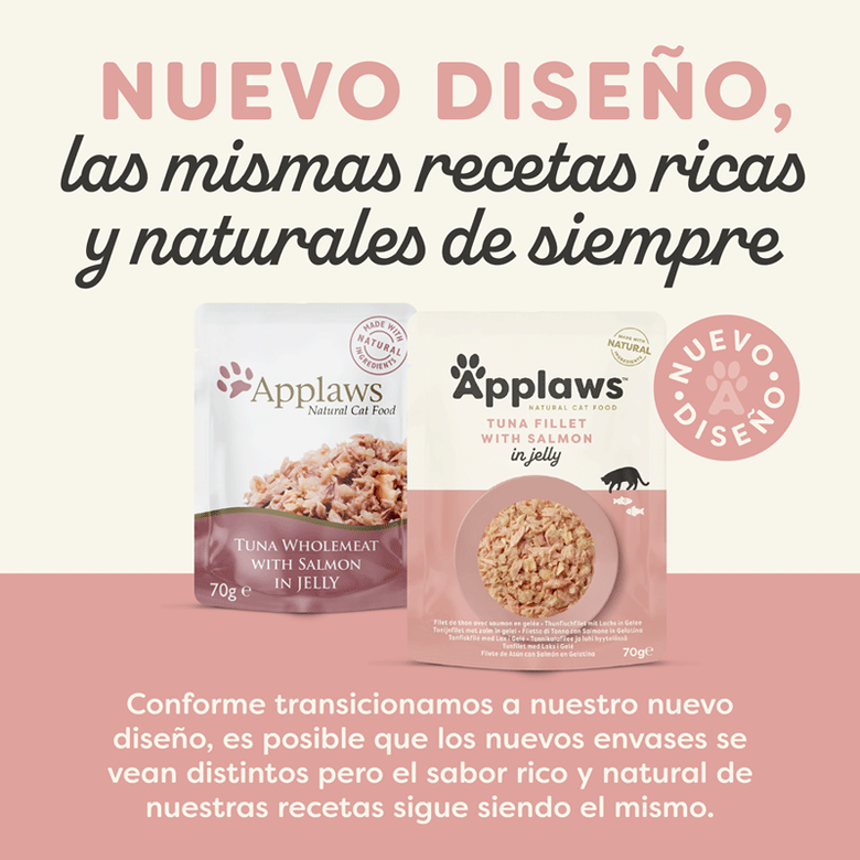 70 g Applaws atum e salmão saqueta para gatos,  Imagem número 2 70 g Applaws atum e salmão saqueta para gatos, , large Imagem número 2