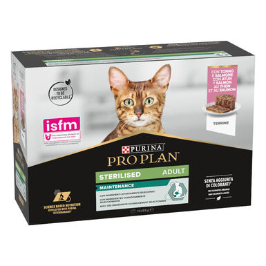 Pro Plan Adult Sterilised Maintenance Salmão e Atum em lata para gatos