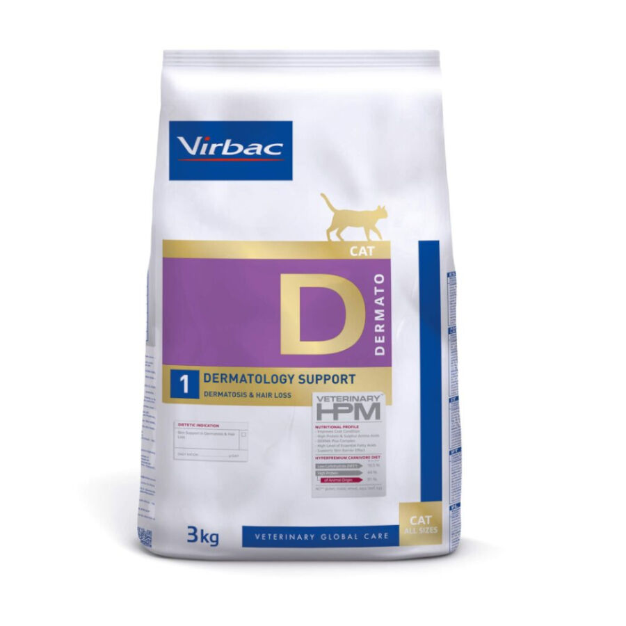 3 kg Virbac Dermatology Support Hpm ra&ccedil;&atilde;o para gatos, , large Imagem n&uacute;mero 1