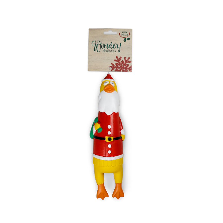 Wonder Christmas Frango de L&aacute;tex brinquedo para c&atilde;es, , large Imagem n&uacute;mero 1