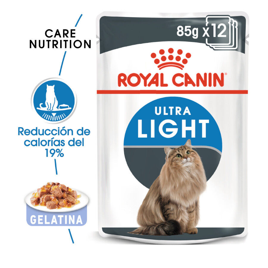 48 saquetas x 85 g Royal Canin Ultra Light geleia saqueta para gatos Pack poupan&ccedil;a!, , large Imagem n&uacute;mero 1