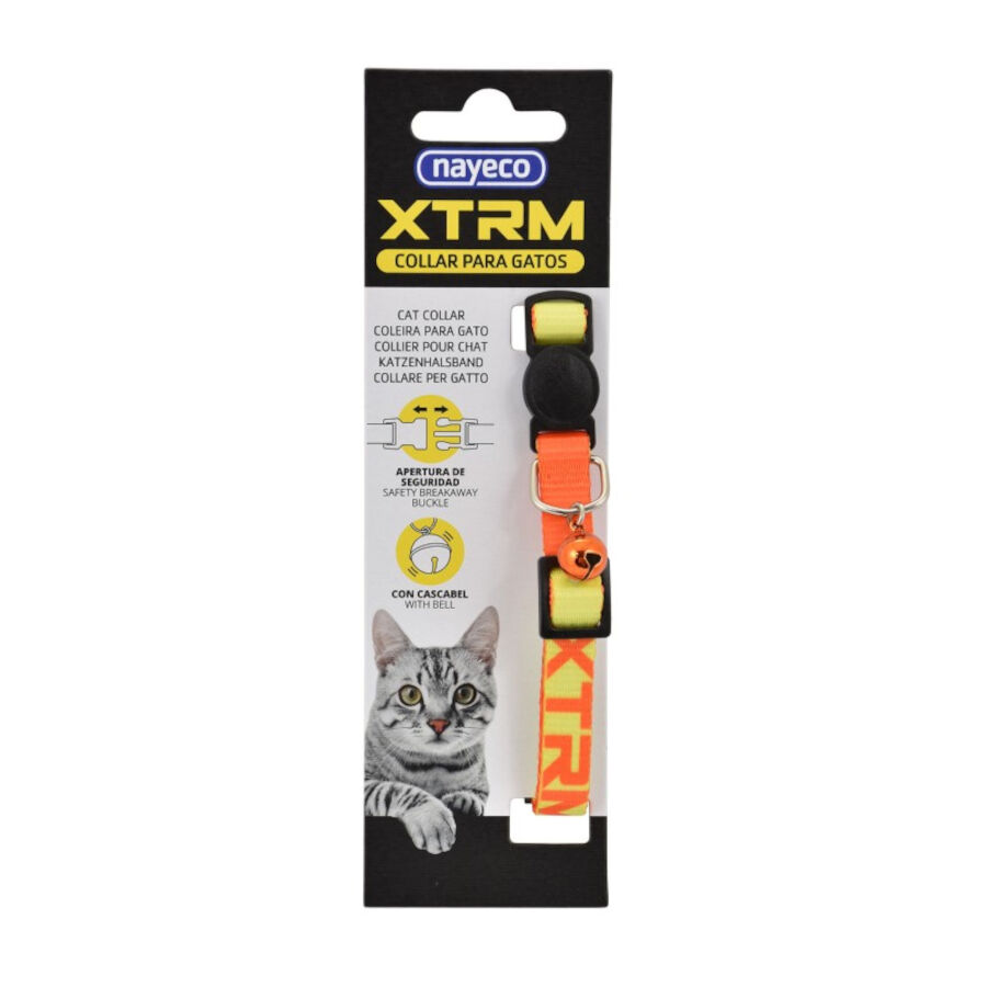 Nayeco X-Trm Neon Flash Laranja e Amarelo coleira para gatos , , large Imagem n&uacute;mero 2