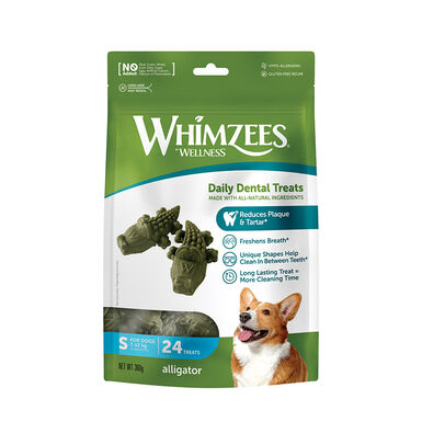 Whimzees Snacks Dentários Crocodilo para cães de raças pequenas 
