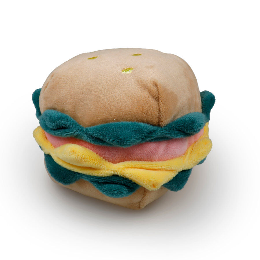 Tootoy! Comfort Cheese Burguer Cuddler peluche com som para c&atilde;es, , large Imagem n&uacute;mero 2
