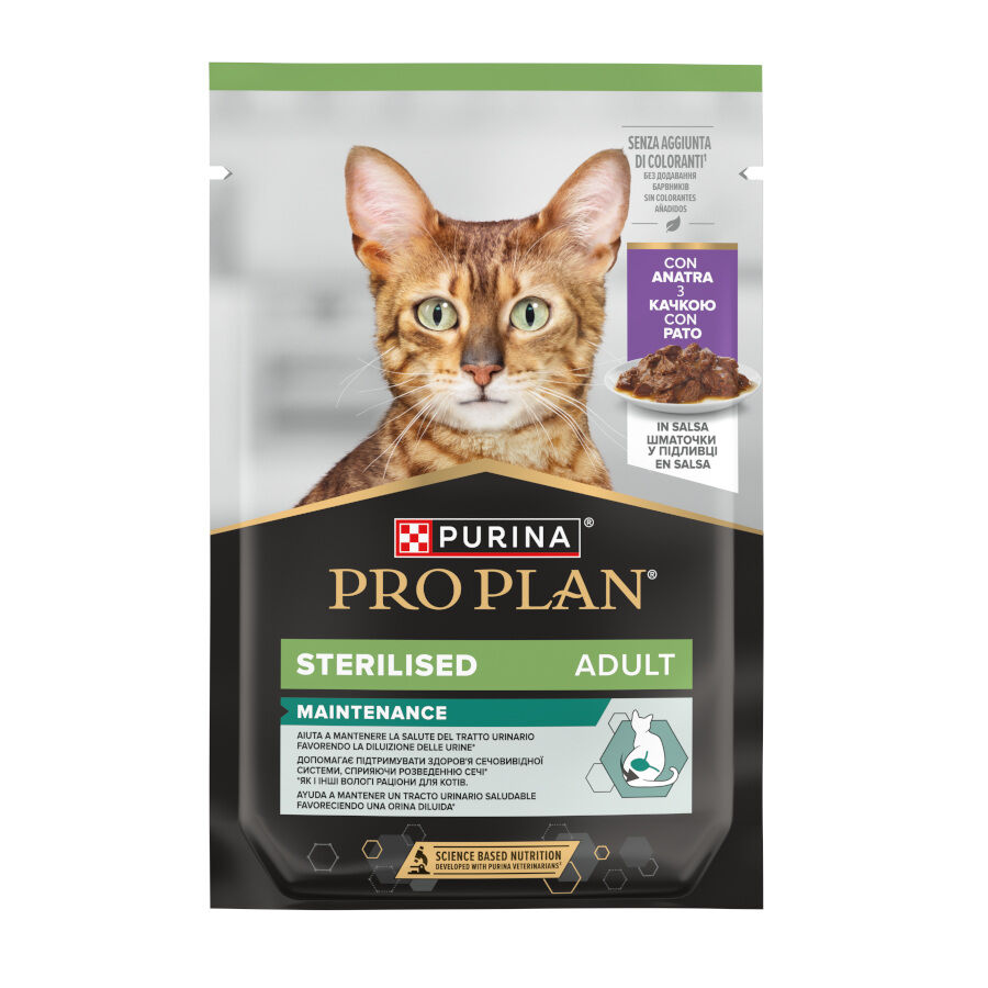 85 g Pro Plan Adulto Esterilizado Pato em Molho para gatos, , large Imagem n&uacute;mero 1