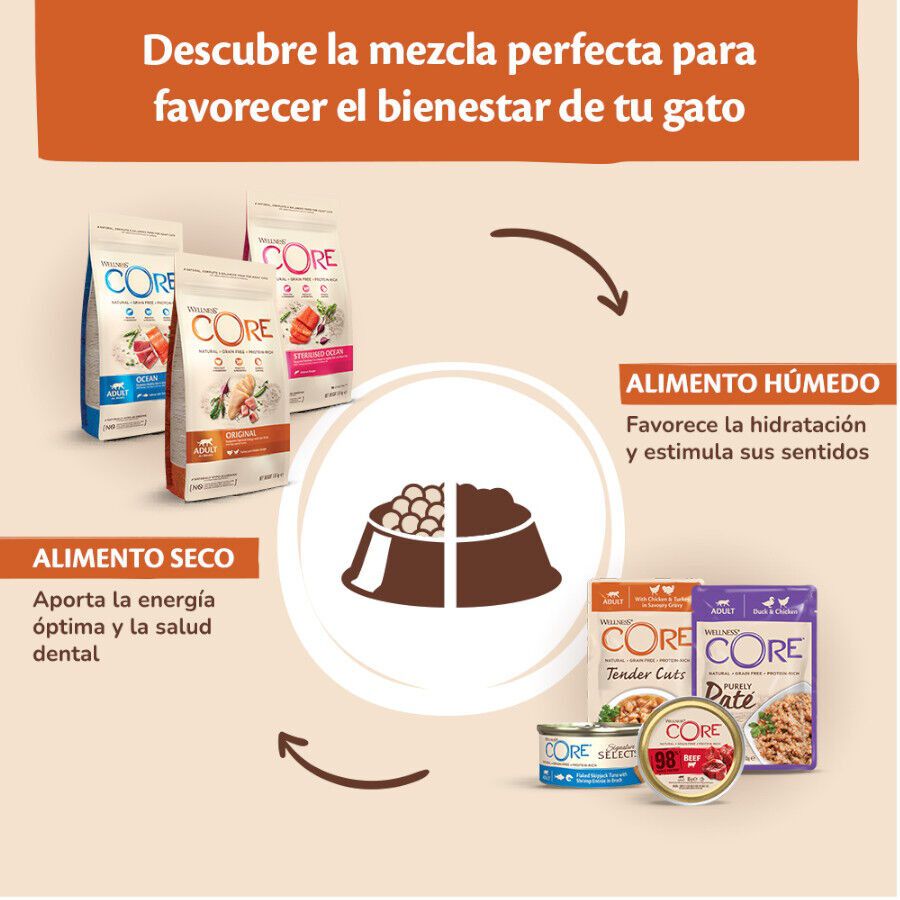  85 g Wellness Core Tender Cuts frango e peru saquetas para gatos, , large Imagem n&uacute;mero 5