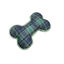 Tootoy! Tartan Bone Cuddler Blue Osso de Peluche para cães, , large Indicador imagem número 2