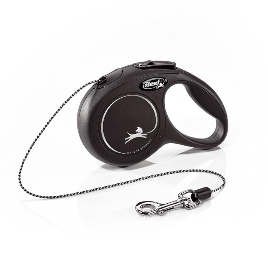 Flexi New Classic&nbsp;Trela extens&iacute;vel com cord&atilde;o preto para c&atilde;es, , large Imagem n&uacute;mero 1