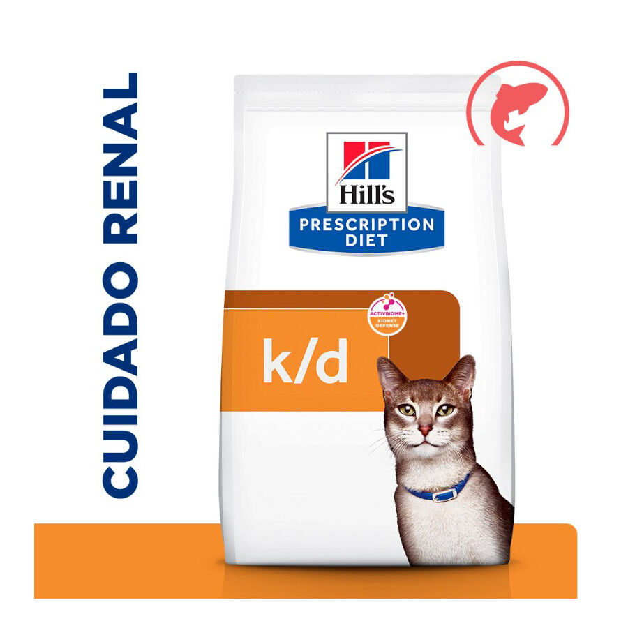 3 kg Hill's Prescription Diet kidney Care k/d Ra&ccedil;&atilde;o de salm&atilde;o para gato, , large Imagem n&uacute;mero 3