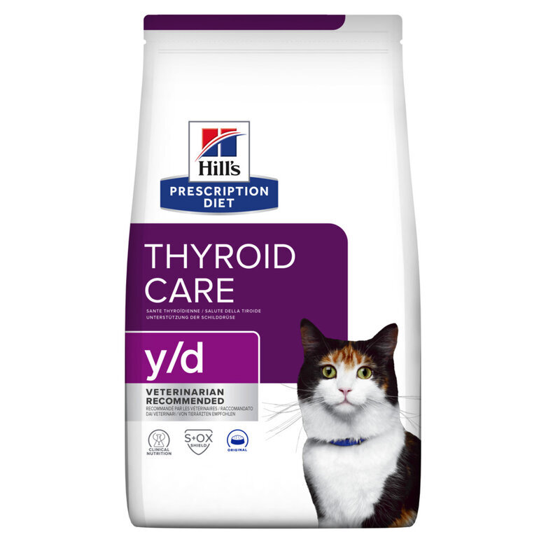 1.5 kg Hill's Prescription Diet Thyroid Care y/d ração para gatos,  Imagem número 1 1.5 kg Hill's Prescription Diet Thyroid Care y/d ração para gatos, , large Imagem número 1