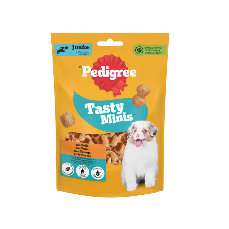 125 g Pedigree Tasty Minis Recompensas Sabor Frango para Cães Cachorros,  Imagem número 1 125 g Pedigree Tasty Minis Recompensas Sabor Frango para Cães Cachorros, , large Imagem número 1
