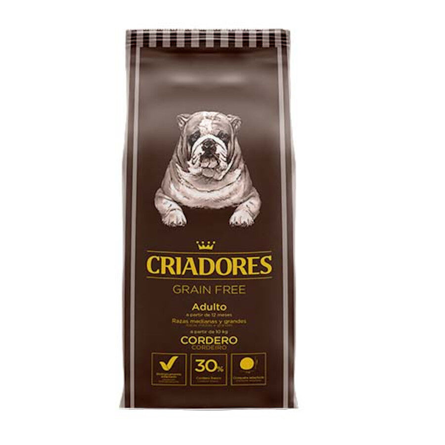 Criadores Grain Free Cordero pienso perro raza M-L Imagem n&uacute;mero 1