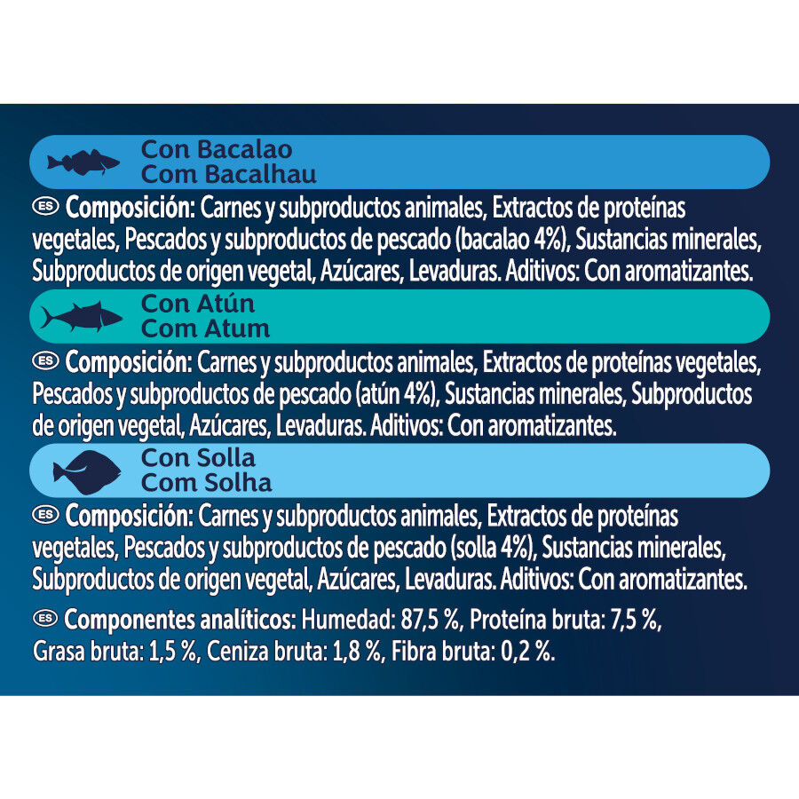 6 x 48 g Felix Cat Sopa de Bacalao At&uacute;n y Solla para gatos, , large Imagem n&uacute;mero 5