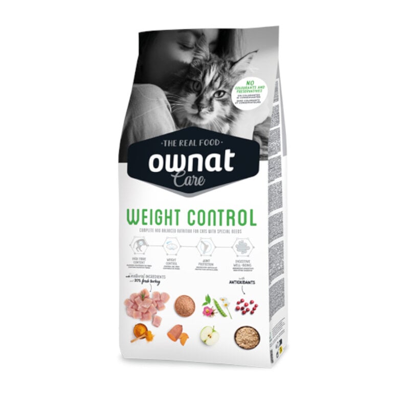Ownat Care Weight Control Ração de peru para gatos,  Imagem número 1 Ownat Care Weight Control Ração de peru para gatos, , large Imagem número 1