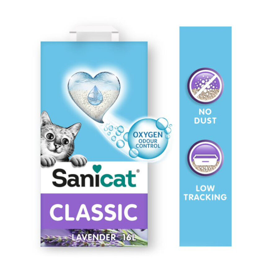10 L Sanicat Classic Areia Absorvente Alfazema, , large Imagem n&uacute;mero 3
