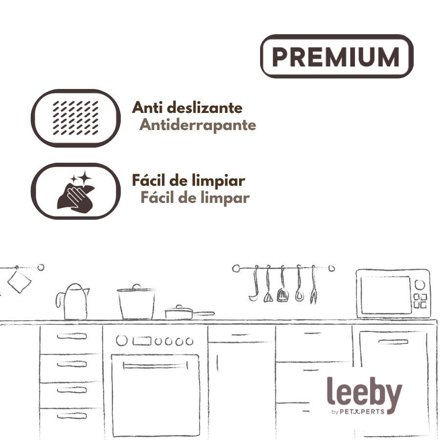 Leeby Comedouro Antiderrapante em A&ccedil;o Inoxid&aacute;vel para C&atilde;es, , large Imagem n&uacute;mero 5