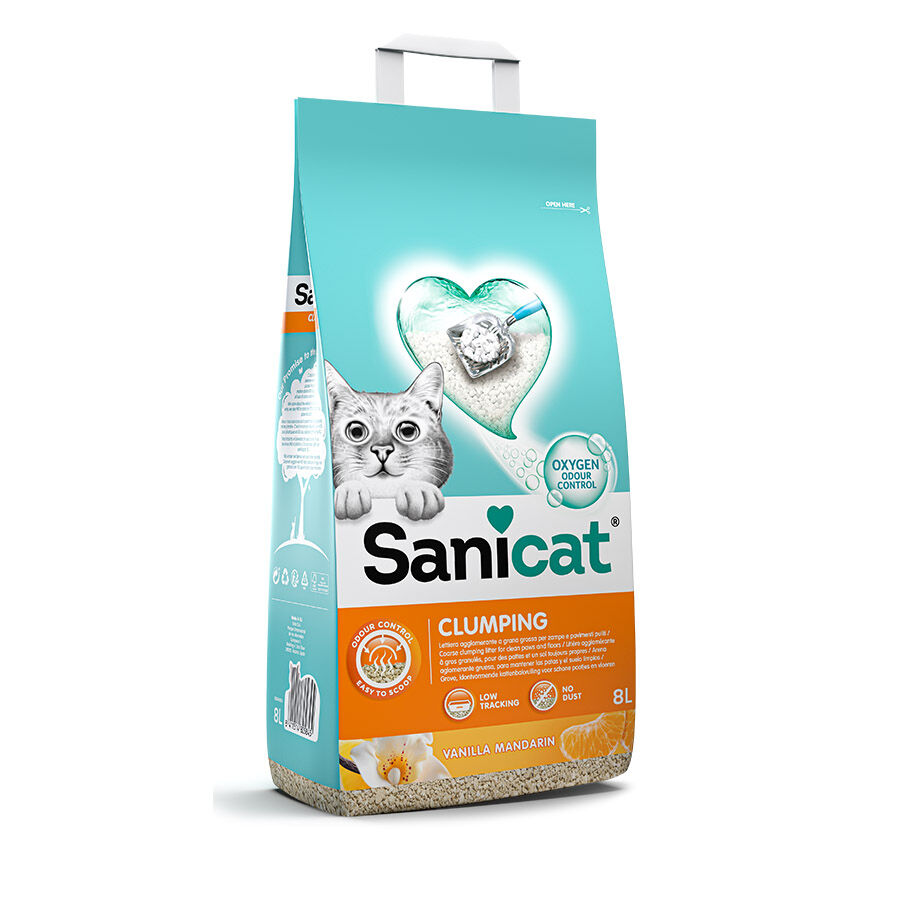 8 L Sanicat Areia Aglomerante Baunilha e Tangerina para gatos, , large Imagem n&uacute;mero 1