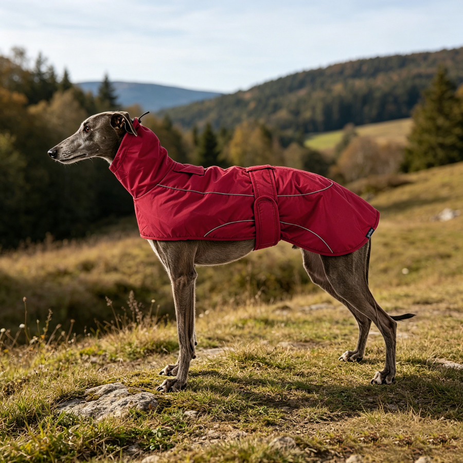 Gotoo Casaco Imperme&aacute;vel Vermelho para galgos, , large Imagem n&uacute;mero 1