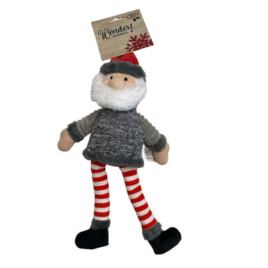 Wonder Christmas Long Leg Pai Natal de peluche para cães