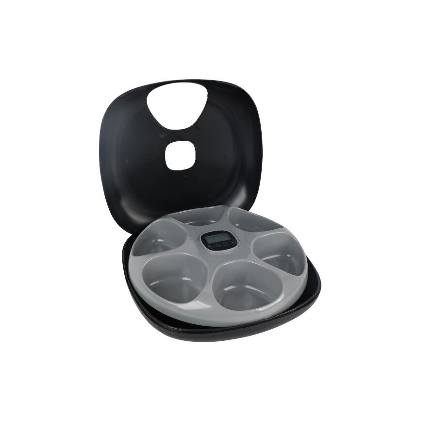 All For Paws Lifestyle Comedouro autom&aacute;tico preto para c&atilde;es e gatos, , large Imagem n&uacute;mero 3