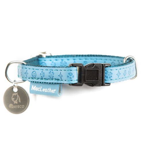 MacLeather Classic collar para perros azul Imagem n&uacute;mero 1