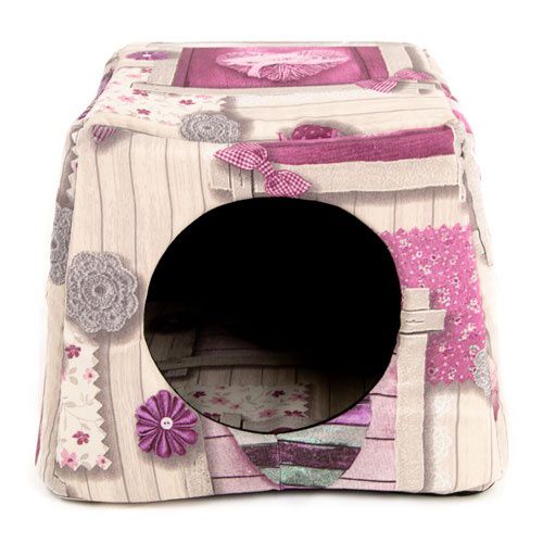 TK-Pet Doble Cuore cama cueva para gatos 2 en 1 Imagem n&uacute;mero 1