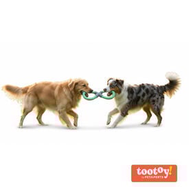 Tootoy! Pull Mordedor de corda com duplo la&ccedil;o para c&atilde;es